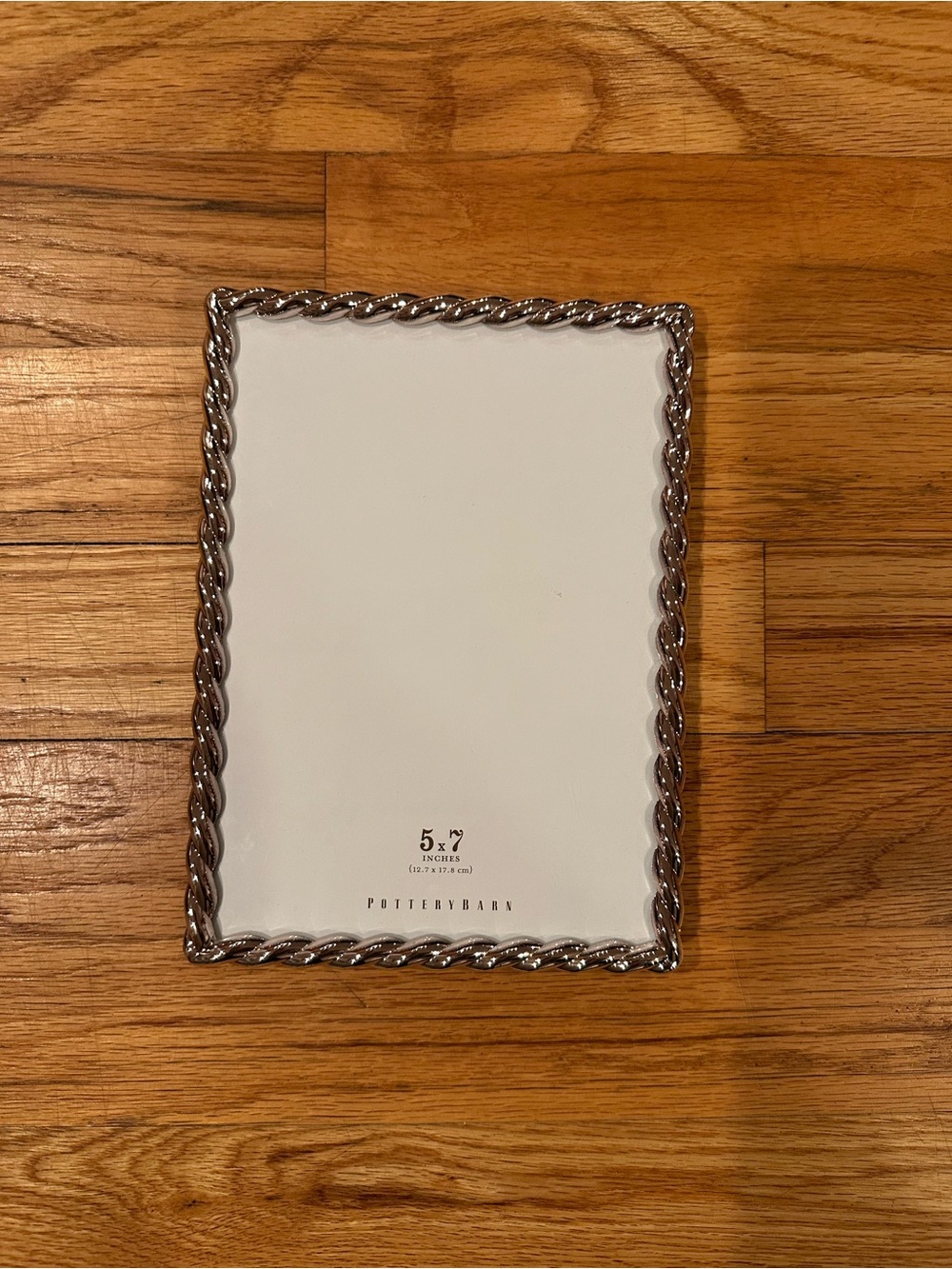 Pottery Barn Twisted Rope Silver 5x7 Frame